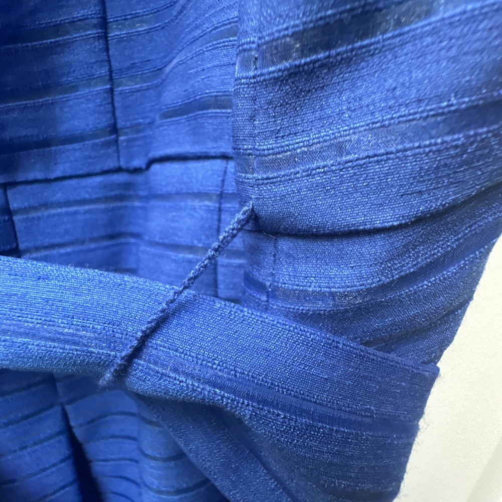 Tommy Hilfiger Dress Sleeveless Women's Size 18 Blue Stripe Fit & Flare Lines - Picture 5 of 13